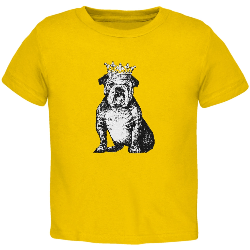 Bulldog Crown Toddler T Shirt Toddler T-Shirts Old Glory 2T Yellow 