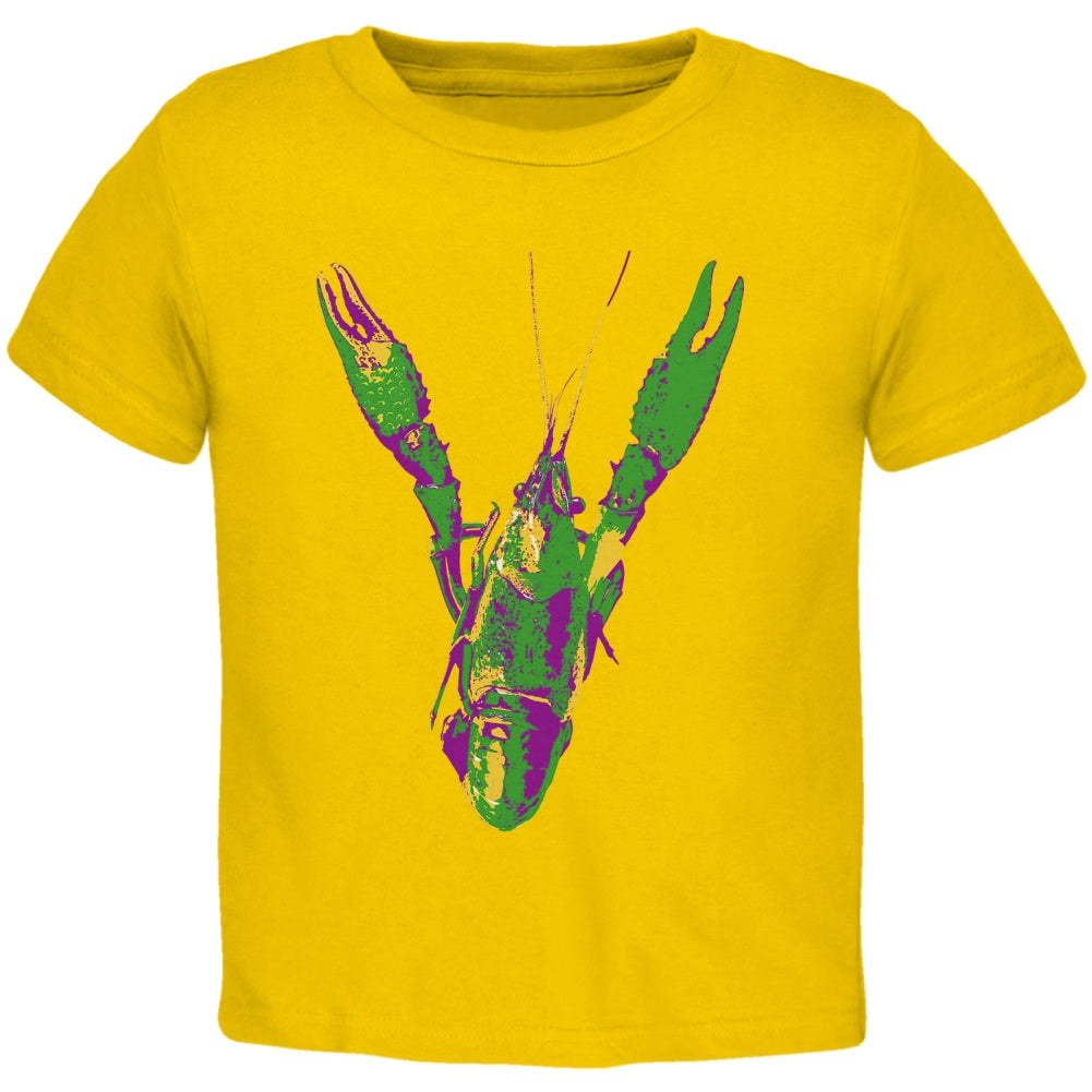 Mardi Gras Crawfish Toddler T Shirt Toddler T-Shirts Old Glory 5/6T Yellow 