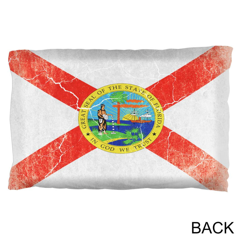 Florida Vintage Distressed State Flag Pillow Case Pillowcases Old Glory   