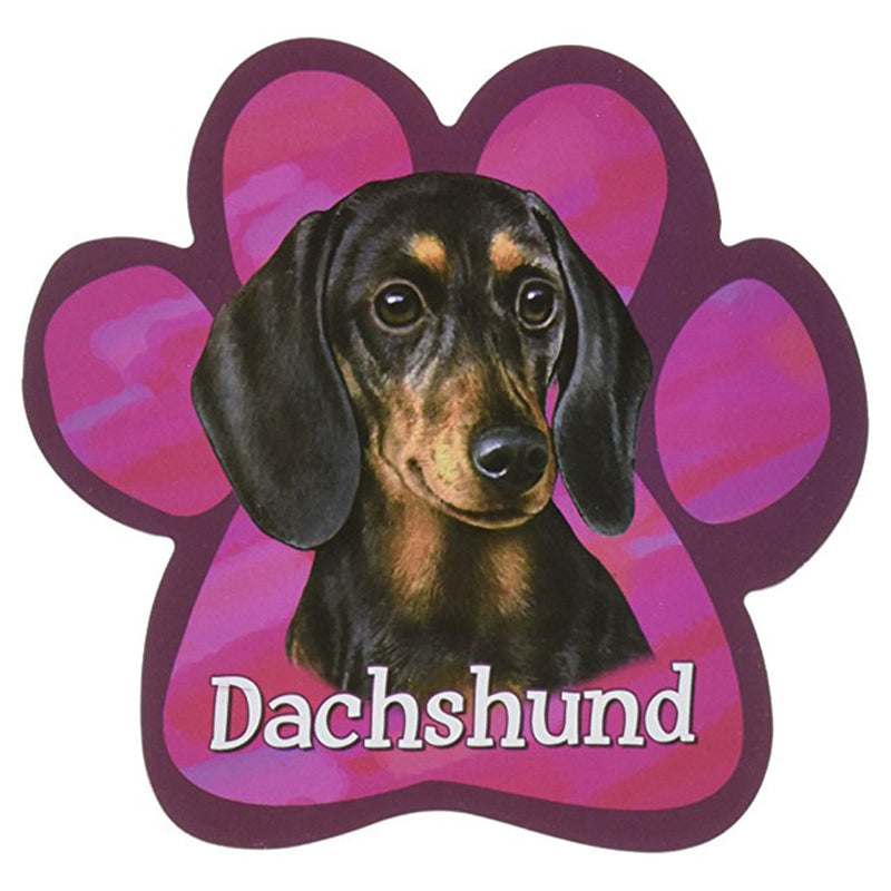 Red Dachshund Paw Shaped Car Magnet Car Magnets Dachshund OS Multi 