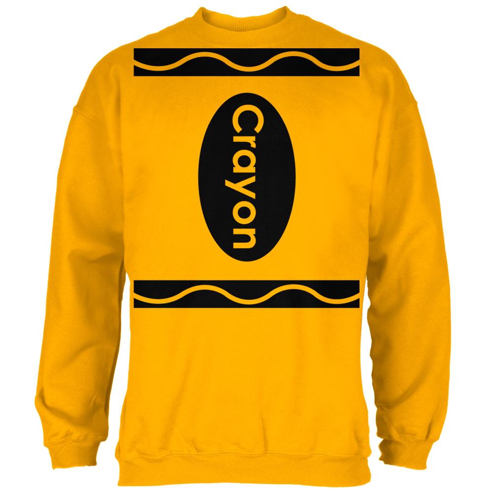 Halloween Crayon Costume Mens Sweatshirt Men's Sweatshirts Old Glory 2XL Gold 