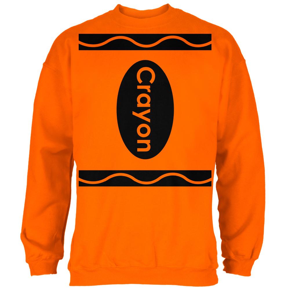 Halloween Crayon Costume Mens Sweatshirt Men's Sweatshirts Old Glory 2XL Safety Orange 