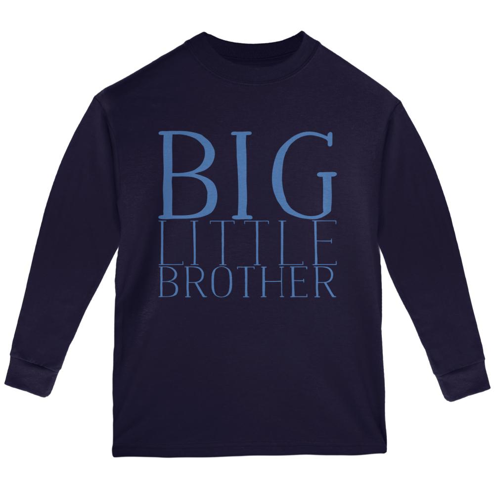 Big Little Brother Youth Long Sleeve T Shirt Youth Long Sleeves Old Glory LG Navy 