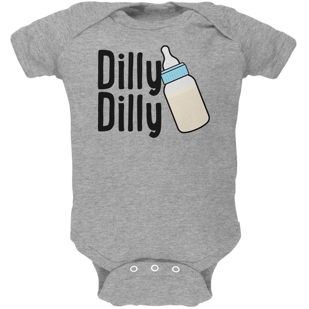 Dilly Dilly Baby Bottle Funny Soft Baby One Piece Baby One Piece Old Glory 0-3M Heather 