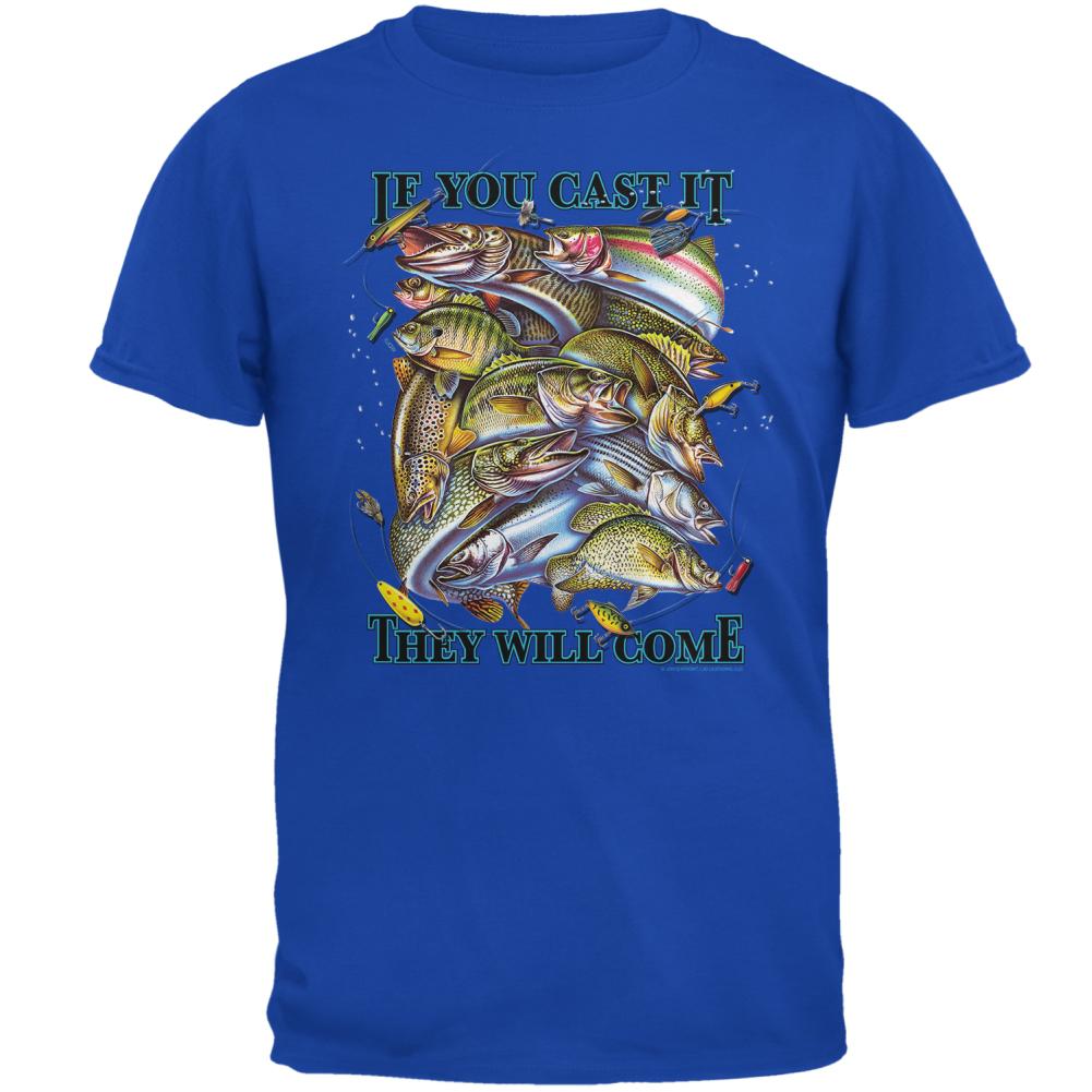 If You Cast It Fishing Mens T Shirt Men's T-Shirts Old Glory 2XL Royal 