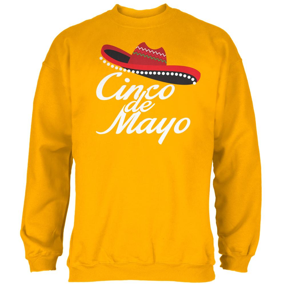 Cinco De Mayo Celebration Mens Sweatshirt Men's Sweatshirts Old Glory 2XL Yellow 