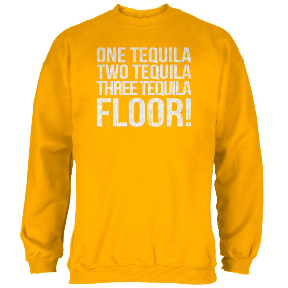 Cinco de Mayo Tequila One Two Three Floor Mens Sweatshirt Men's Sweatshirts Old Glory 2XL Gold 