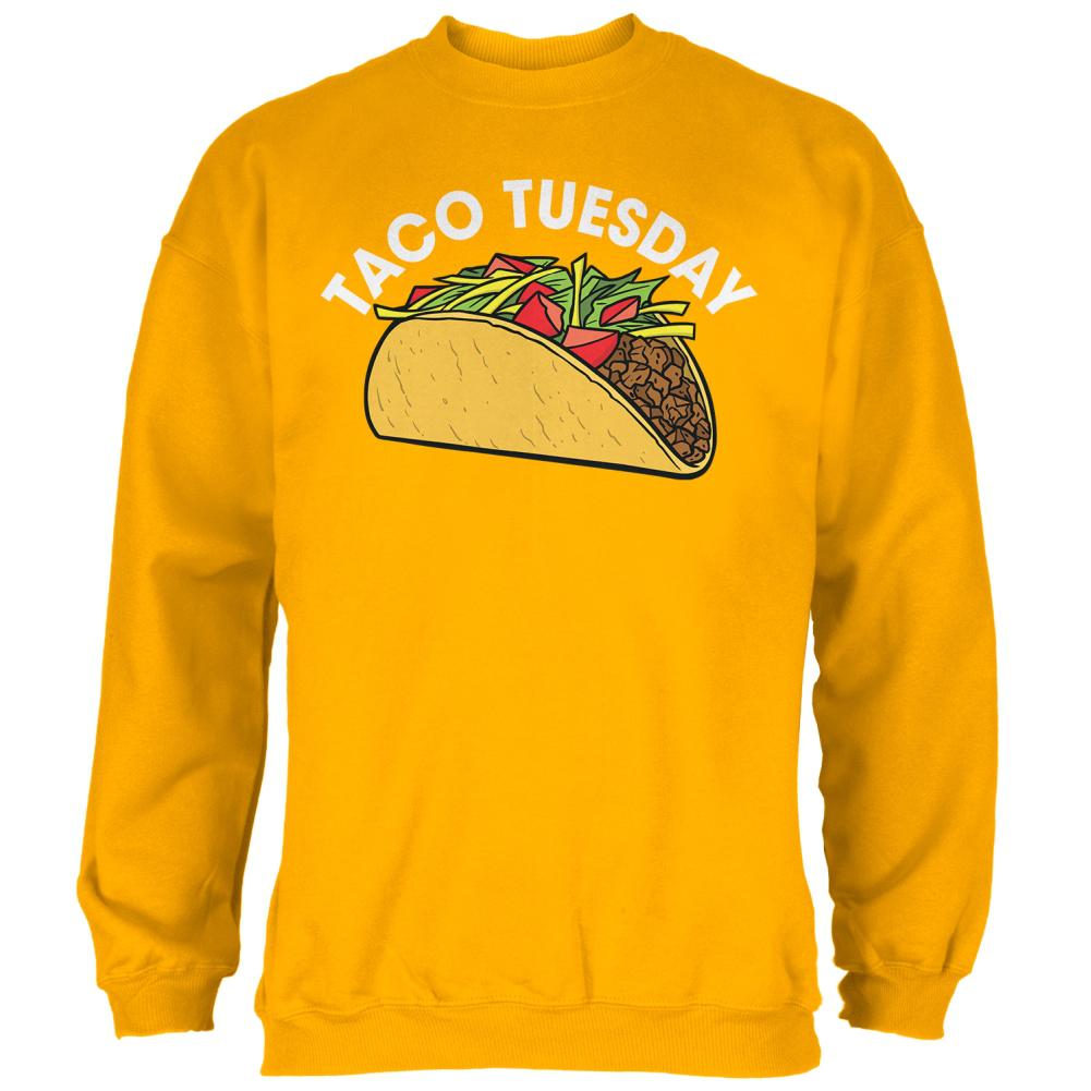 Cinco de Mayo Taco Tuesday Mens Sweatshirt Men's Sweatshirts Old Glory 2XL Yellow 