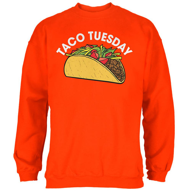 Cinco de Mayo Taco Tuesday Mens Sweatshirt Men's Sweatshirts Old Glory 2XL Orange 