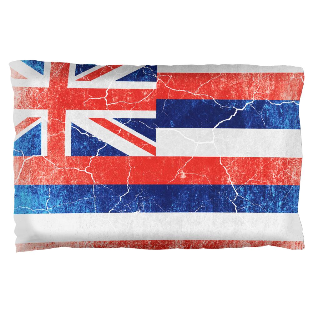 Hawaii Vintage Distressed State Flag Pillow Case Pillowcases Old Glory OS Multi 