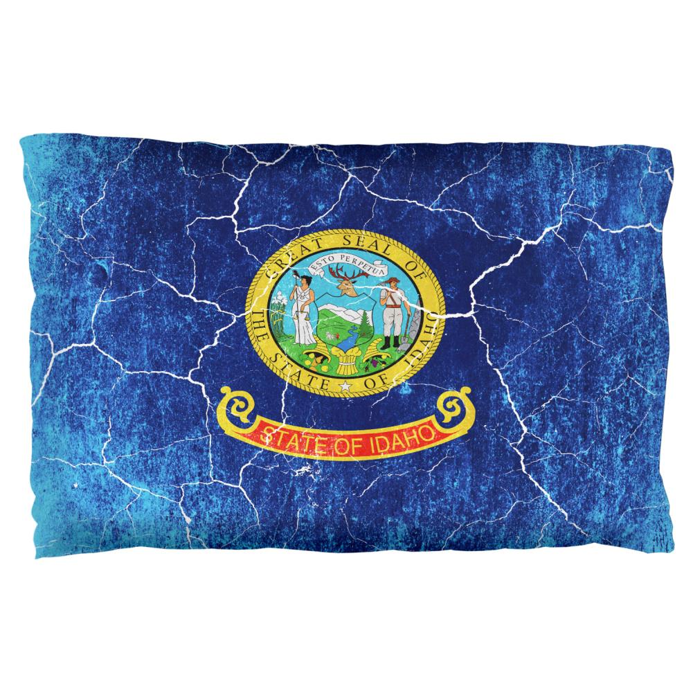 Idaho Vintage Distressed State Flag Pillow Case Pillowcases Old Glory OS Multi 