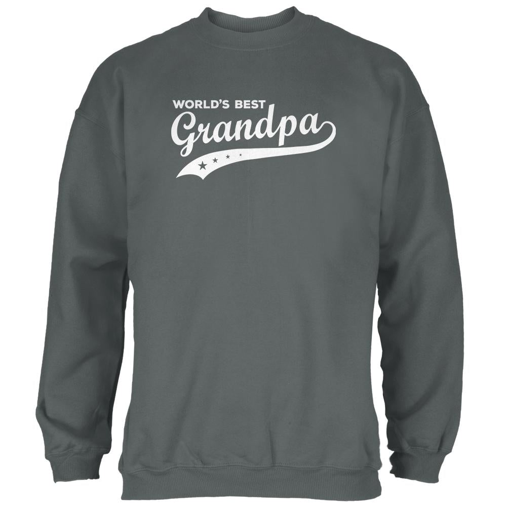 Father's Day World's Best Grandpa Mens Sweatshirt Men's Sweatshirts Old Glory 2XL Grey 