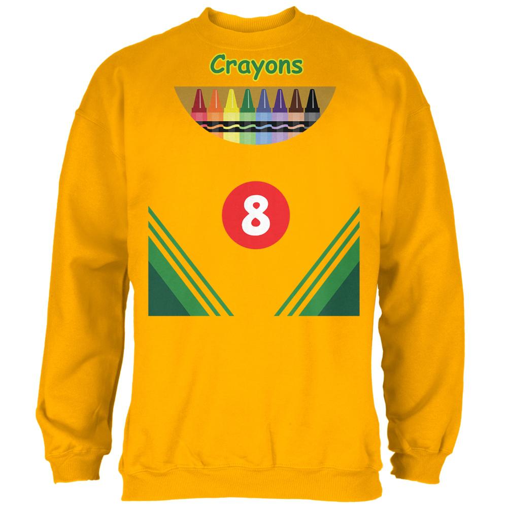 Halloween Crayon Box Costume Mens Sweatshirt Men's Sweatshirts Old Glory 2XL Gold 