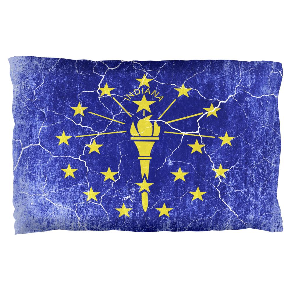 Indiana Vintage Distressed State Flag Pillow Case Pillowcases Old Glory OS Multi 