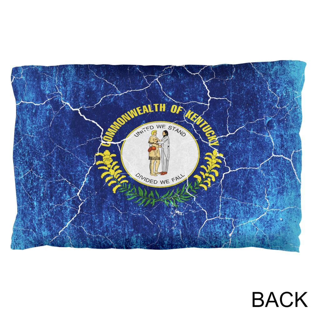 Kentucky Vintage Distressed State Flag Pillow Case Pillowcases Old Glory   