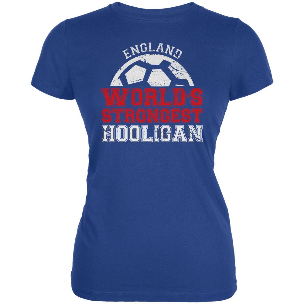 World Cup World's Strongest Hooligan England Juniors Soft T Shirt Juniors T-Shirts Old Glory 2XL Royal 