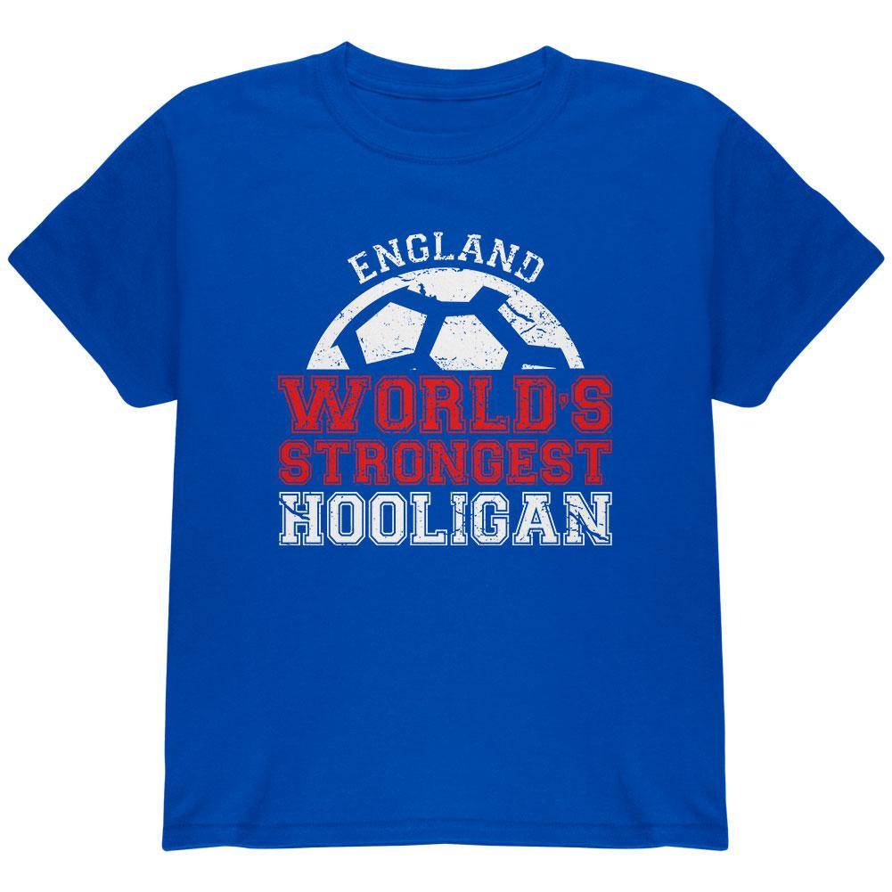 World Cup World's Strongest Hooligan England Youth T Shirt Youth T-Shirts Old Glory LG Royal 