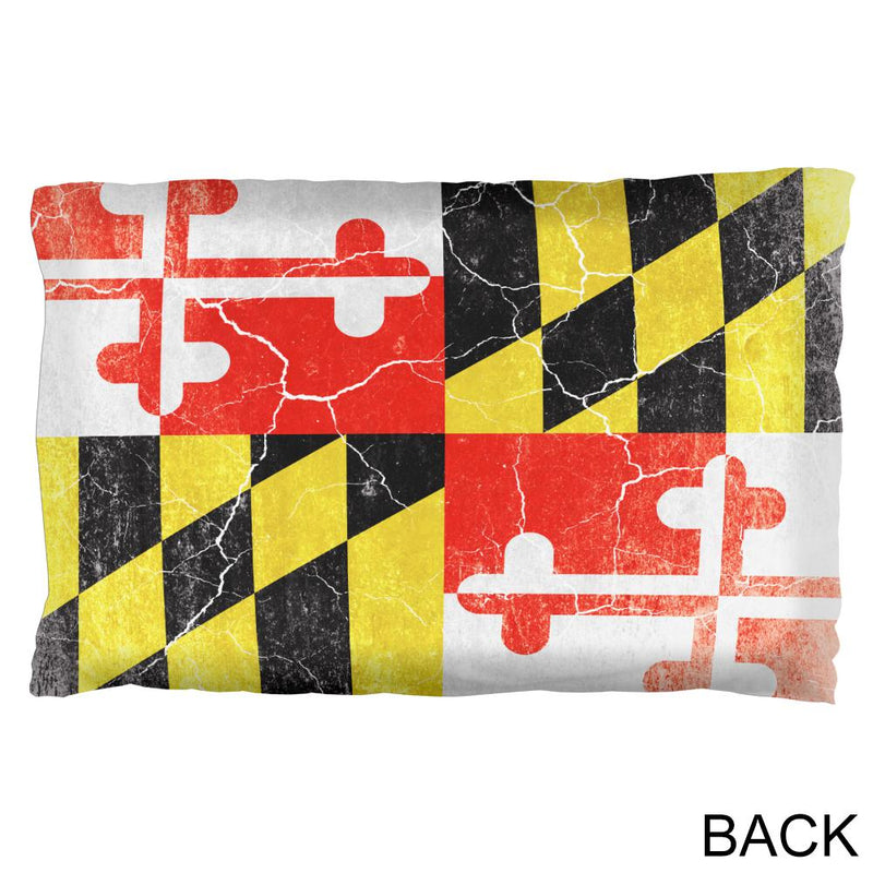 Maryland Vintage Distressed State Flag Pillow Case Pillowcases Old Glory   