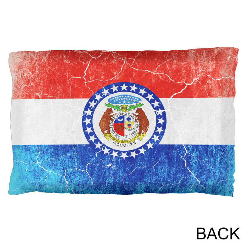 Missouri Vintage Distressed State Flag Pillow Case Pillowcases Old Glory   