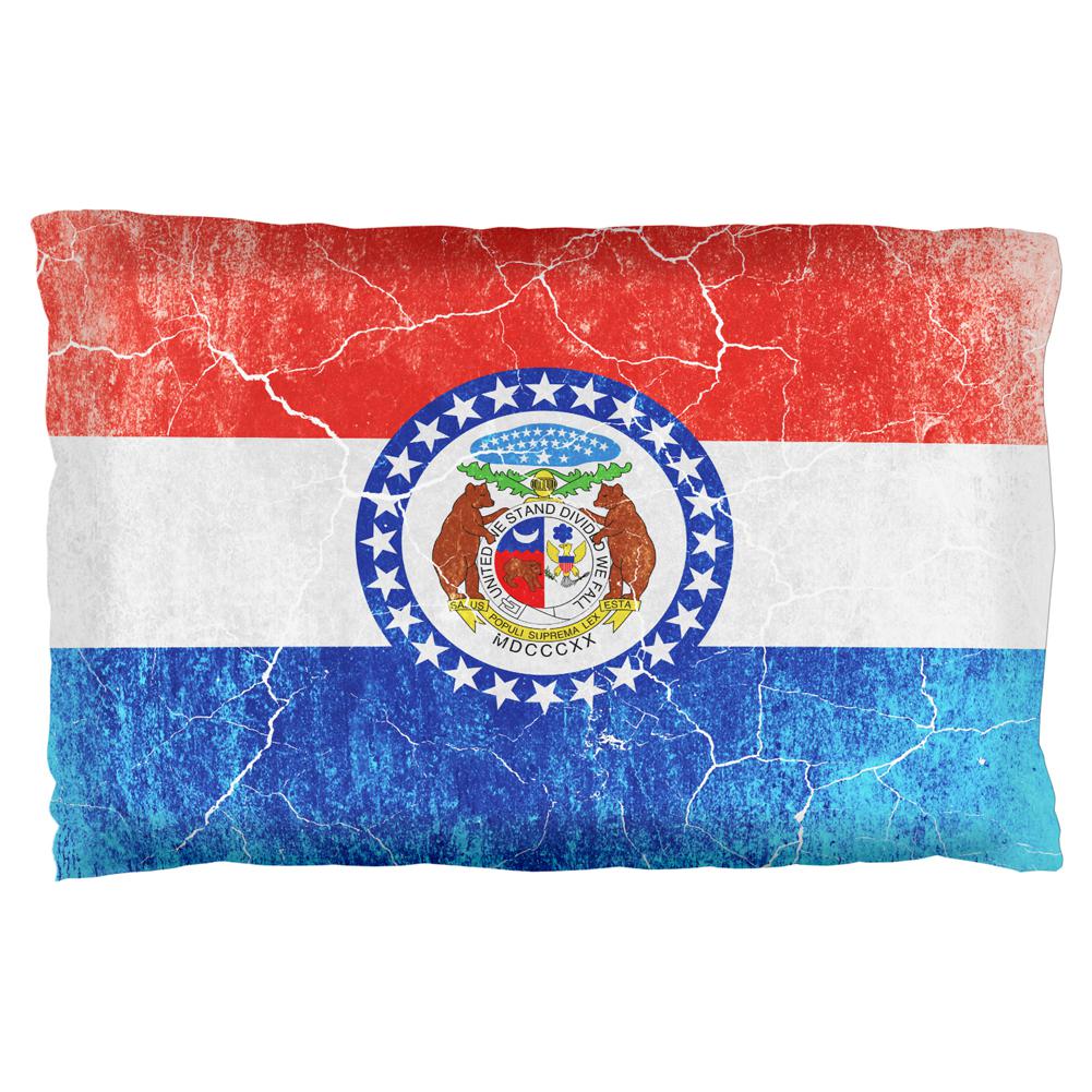 Missouri Vintage Distressed State Flag Pillow Case Pillowcases Old Glory OS Multi 