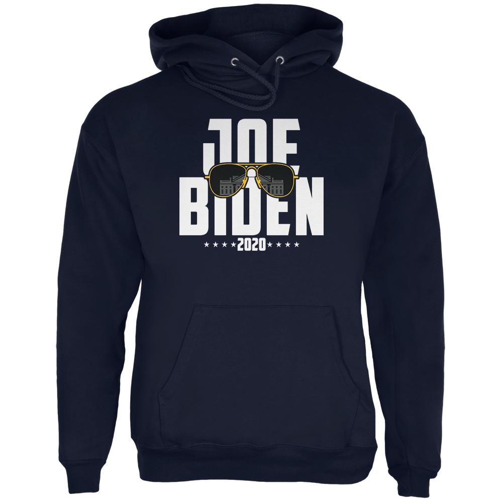 Joe Biden Sunglasses Minimalist 2020 Election Mens Hoodie Men's Hoodies Old Glory SM Navy 