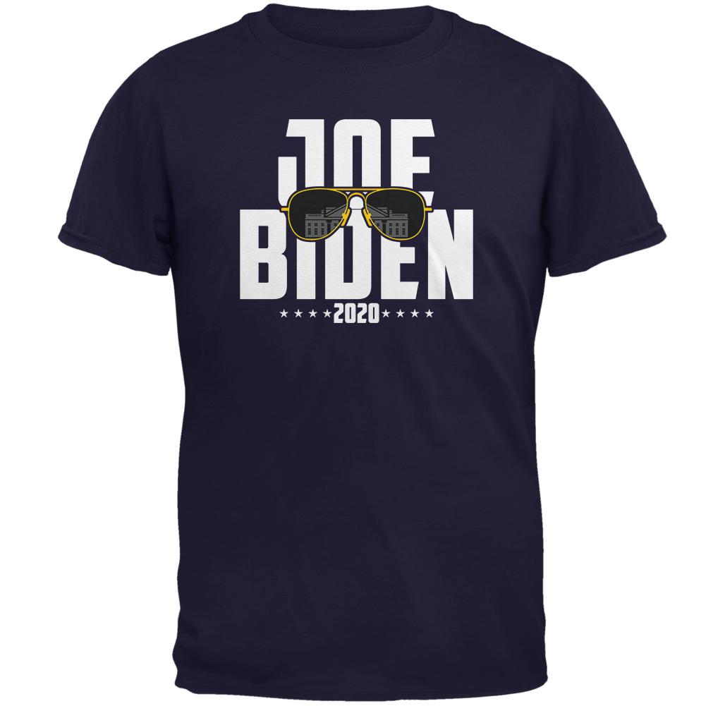 Joe Biden Sunglasses Minimalist 2020 Election Mens T Shirt Men's T-Shirts Old Glory SM Navy 