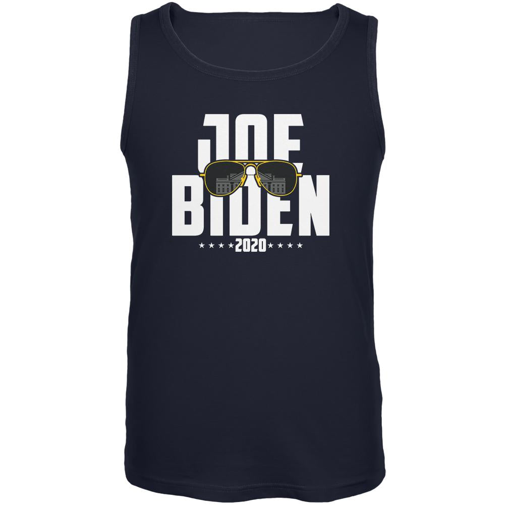 Joe Biden Sunglasses Minimalist 2020 Election Mens Tank Top Men's Tank Tops Old Glory SM Navy