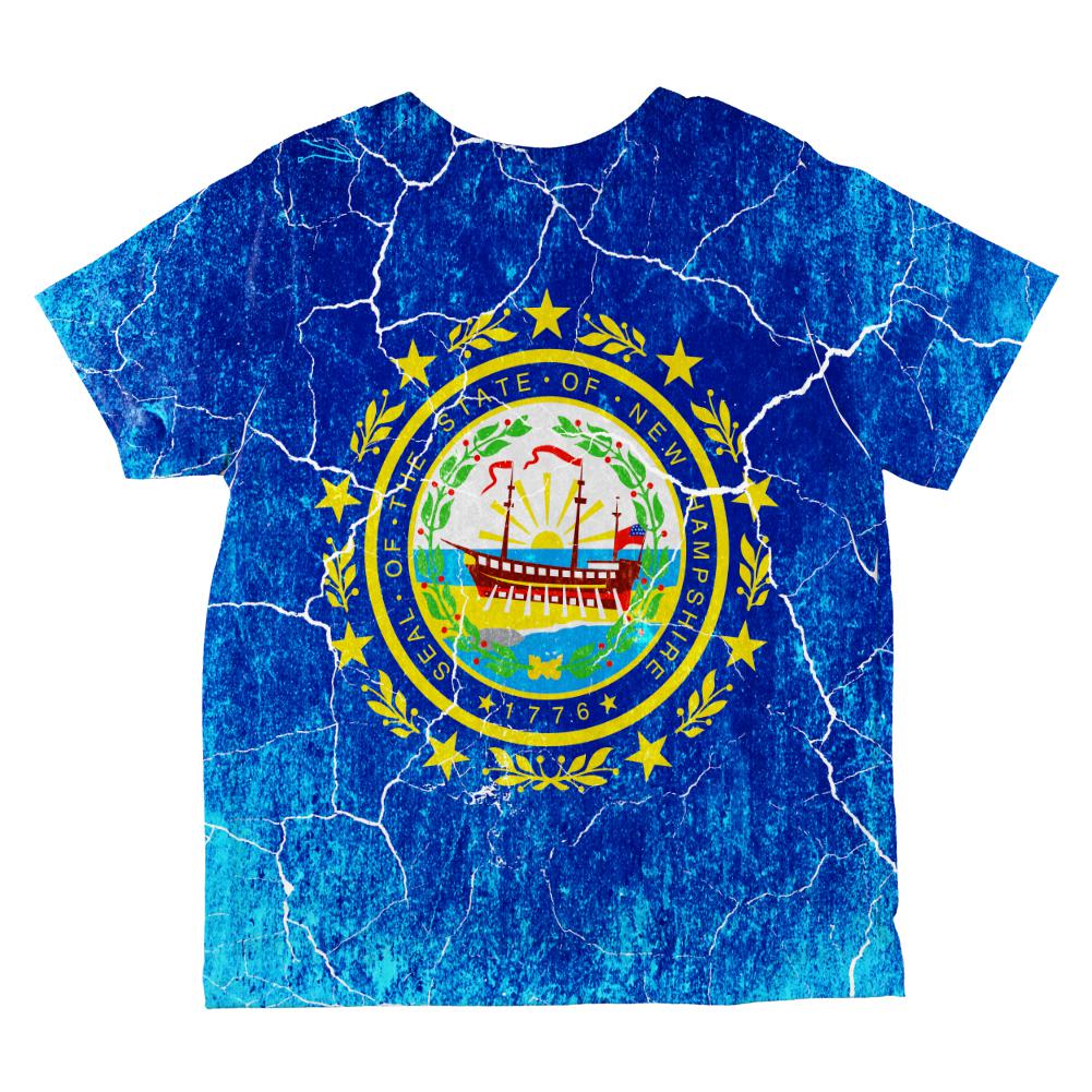 New Hampshire Vintage Distressed State Flag All Over Toddler T Shirt Toddler T-Shirts Old Glory   