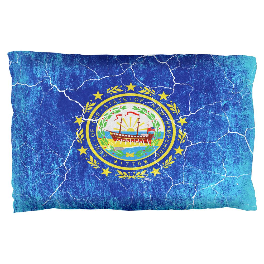 New Hampshire Vintage Distressed State Flag Pillow Case Pillowcases Old Glory OS Multi 