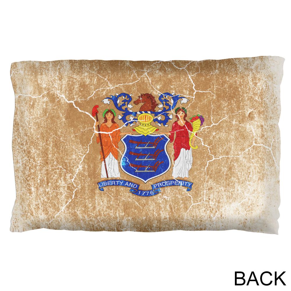 New Jersey Vintage Distressed State Flag Pillow Case Pillowcases Old Glory   