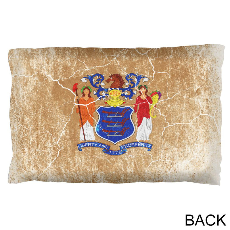 New Jersey Vintage Distressed State Flag Pillow Case Pillowcases Old Glory   