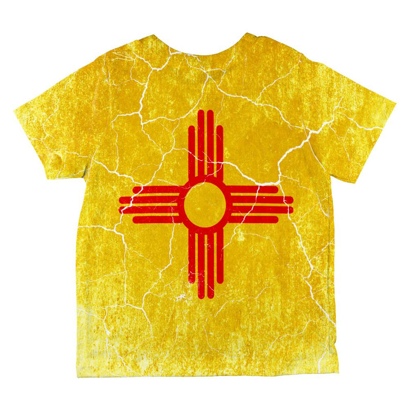 New Mexico Vintage Distressed State Flag All Over Toddler T Shirt Toddler T-Shirts Old Glory   