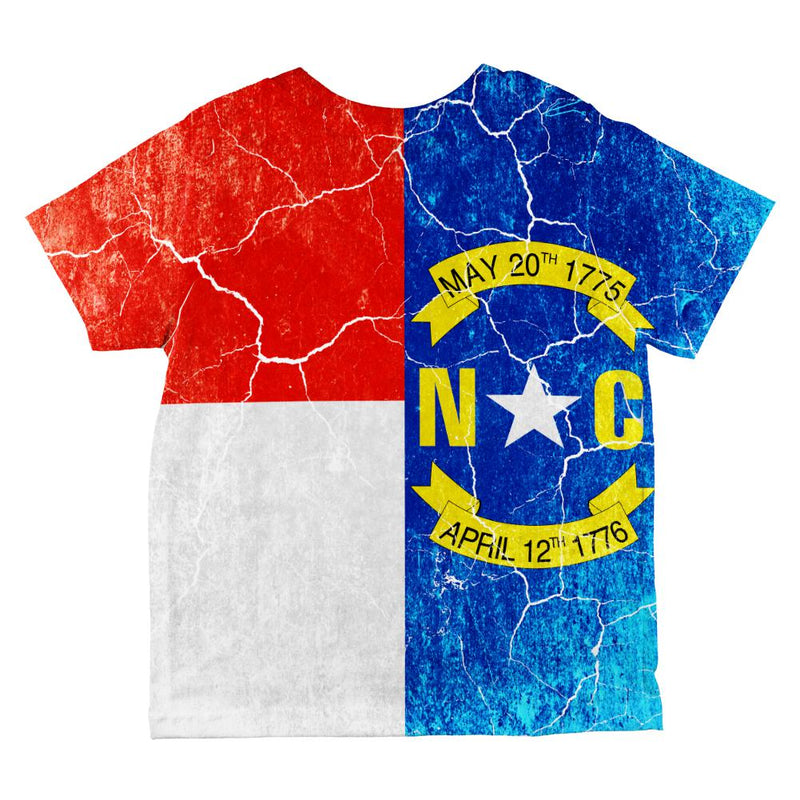 North Carolina Vintage Distressed State Flag All Over Toddler T Shirt Toddler T-Shirts Old Glory   