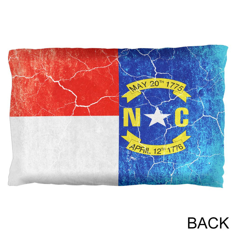 North Carolina Vintage Distressed State Flag Pillow Case Pillowcases Old Glory   