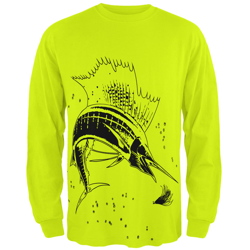 Sailfish Deep Sea Predator Mens Long Sleeve T Shirt Men's Long Sleeves Old Glory 2XL Safety Green 