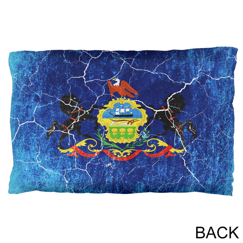 Pennsylvania Vintage Distressed State Flag Pillow Case Pillowcases Old Glory   