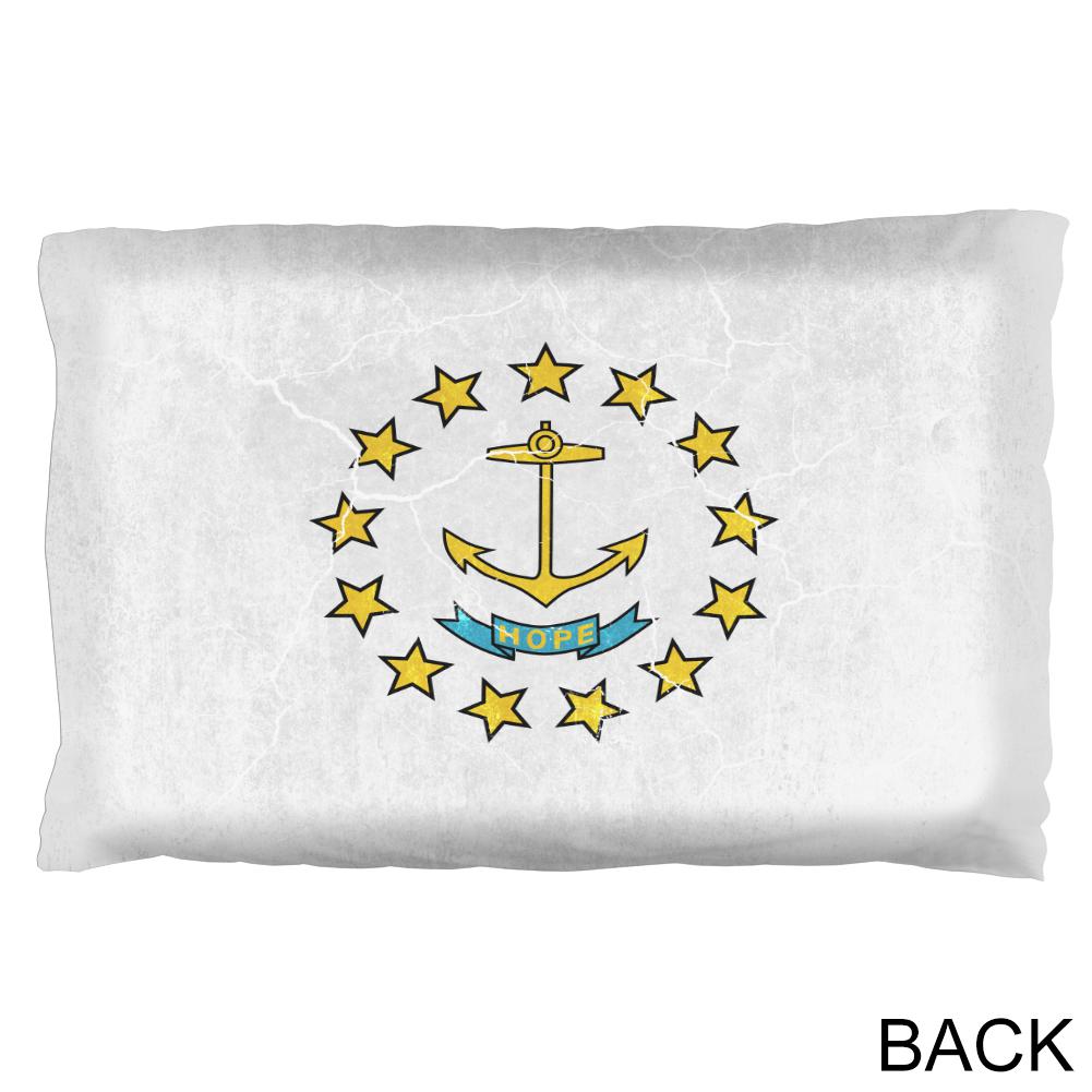 Rhode Island Vintage Distressed State Flag Pillow Case Pillowcases Old Glory   