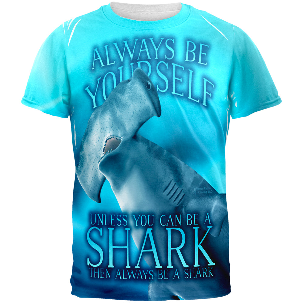 Always Be Yourself Unless Hammerhead Shark All Over Mens T Shirt Men's T-Shirts Old Glory 2XL Multi 