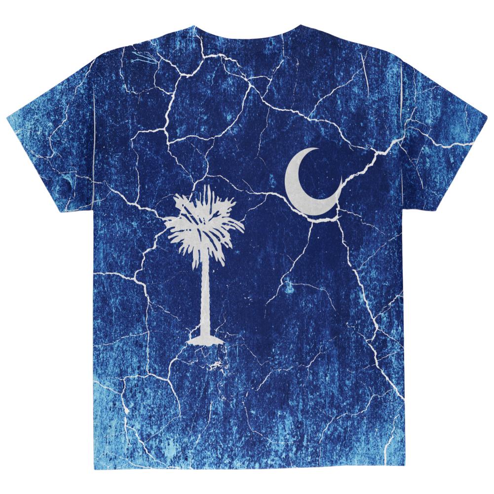 South Carolina Vintage Distressed State Flag All Over Youth T Shirt Youth T-Shirts Old Glory   