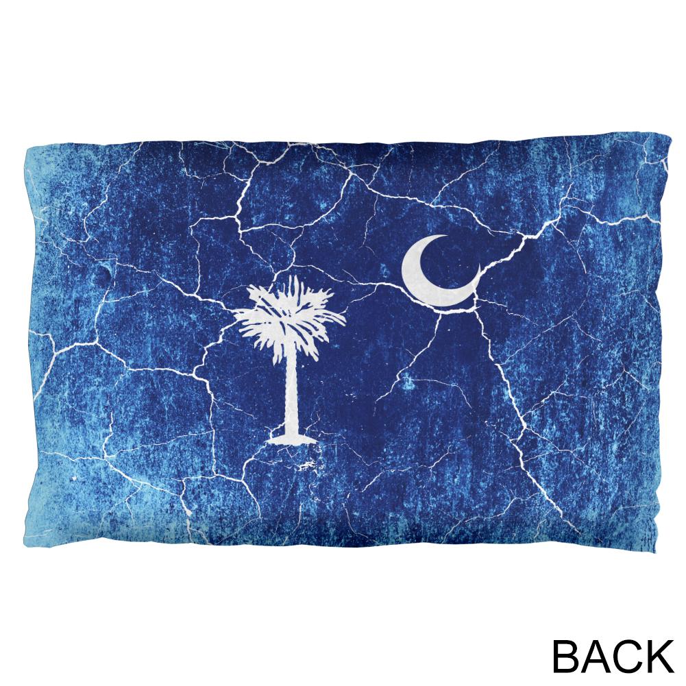 South Carolina Vintage Distressed State Flag Pillow Case Pillowcases Old Glory   