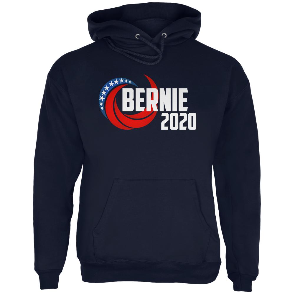 Presidential Election 2020 Bernie Sanders Swoosh Mens Hoodie Men's Hoodies Old Glory 2XL Navy 