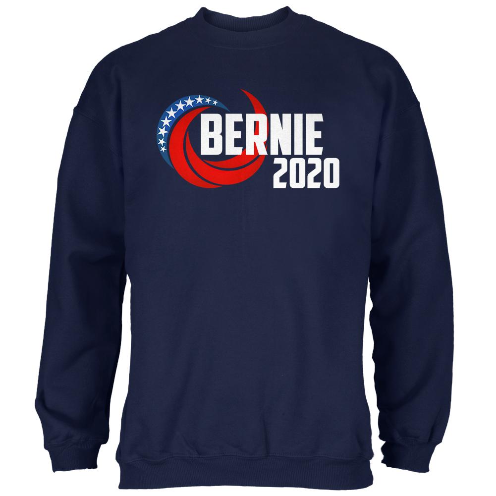 Presidential Election 2020 Bernie Sanders Swoosh Mens Sweatshirt Men's Sweatshirts Old Glory 2XL Navy 