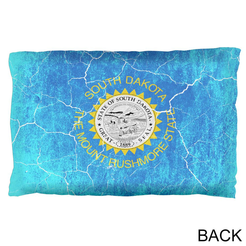 South Dakota Vintage Distressed State Flag Pillow Case Pillowcases Old Glory   