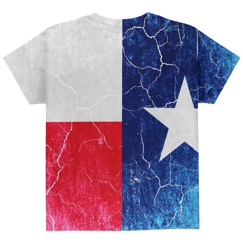 Texas Vintage Distressed State Flag All Over Youth T Shirt Youth T-Shirts Old Glory   