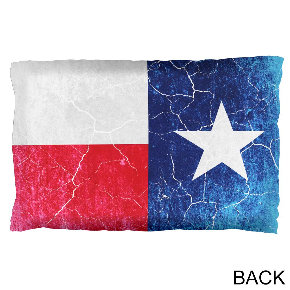 Texas Vintage Distressed State Flag Pillowcase Pillowcases Old Glory   