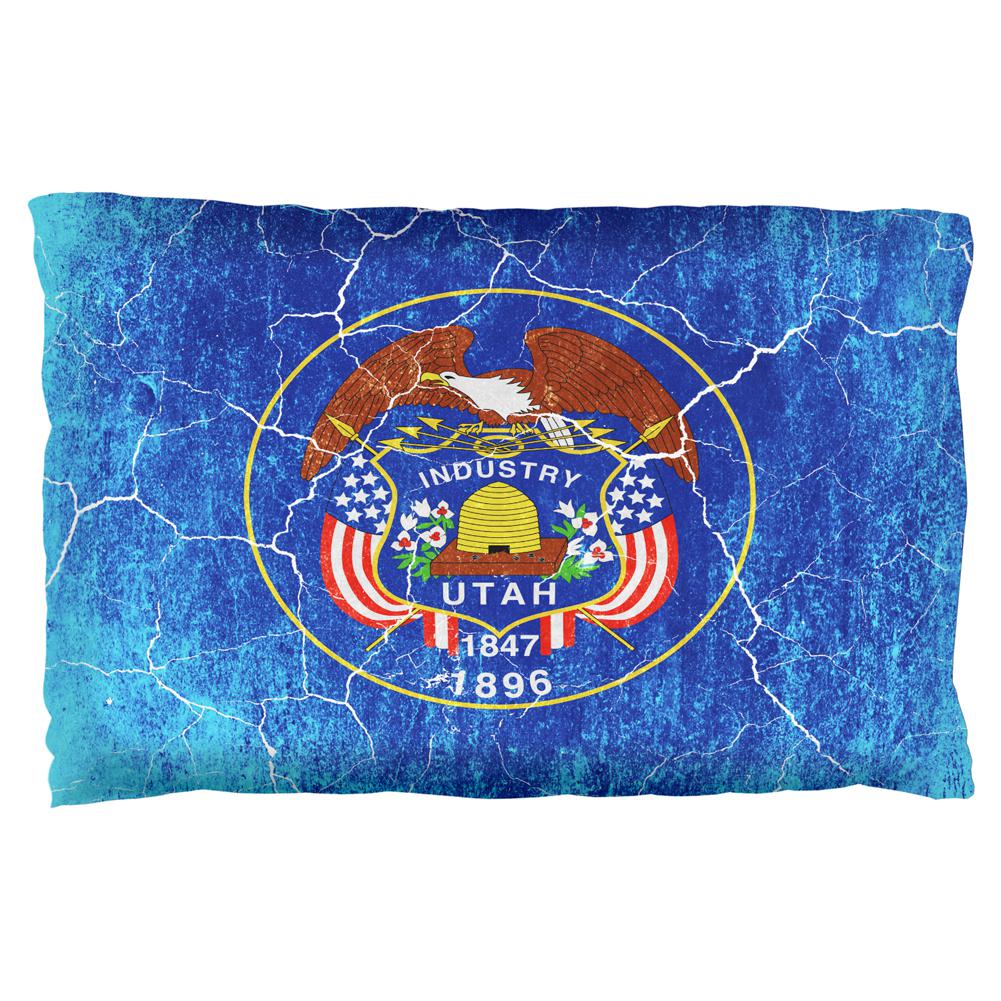 Utah Vintage Distressed State Flag Pillowcase Pillowcases Old Glory OS  