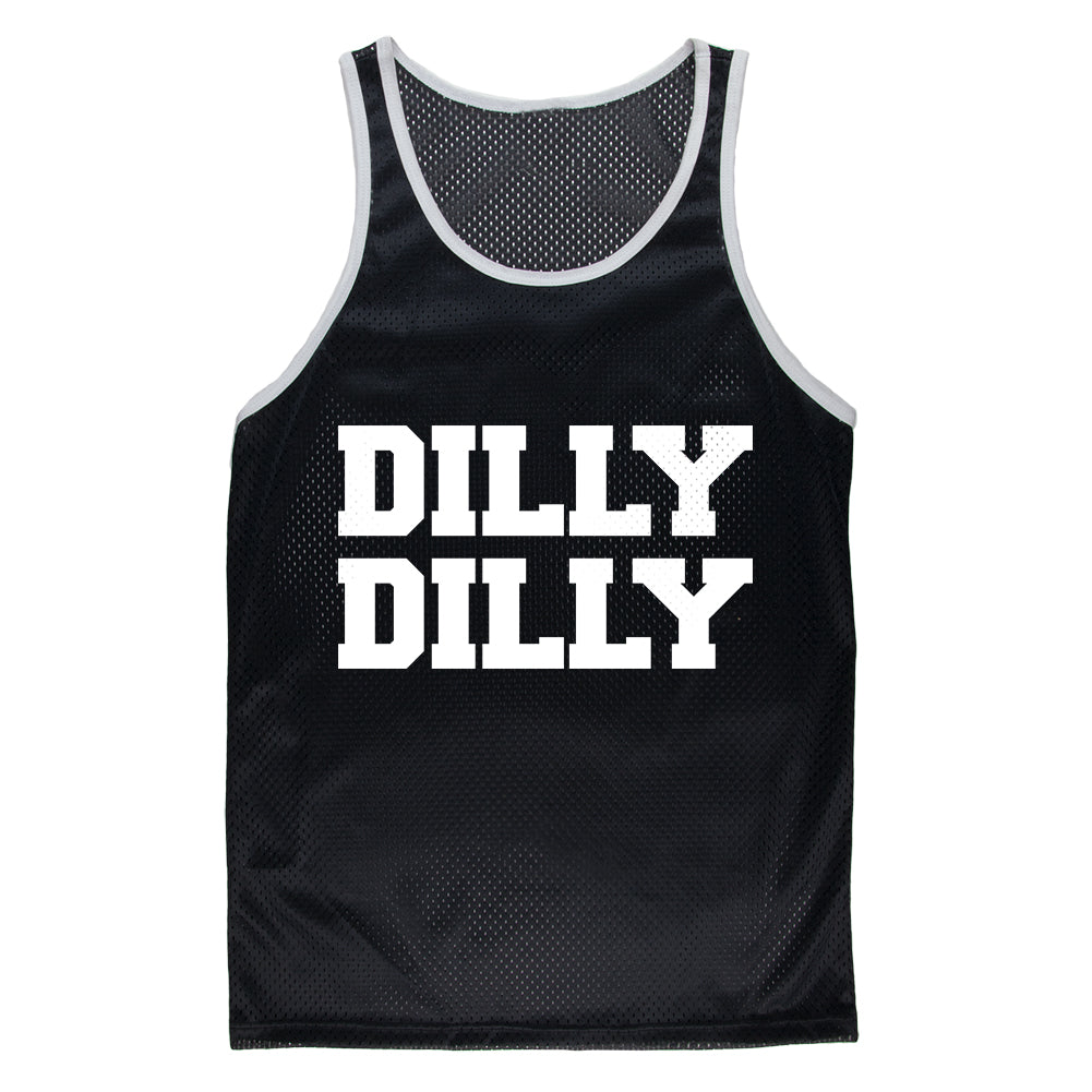 Dilly Dilly Adult Mesh Jersey Men's Tank Tops Old Glory LG Black-White 