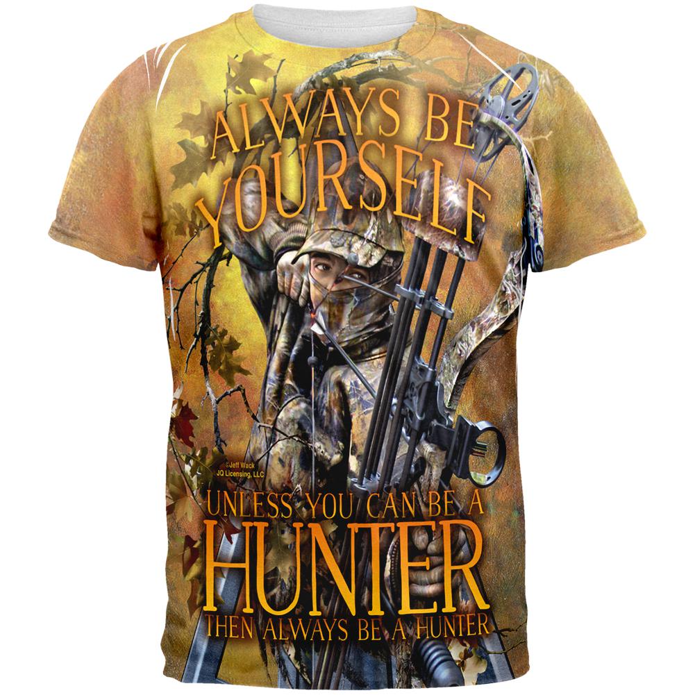 Always Be Yourself Unless Bow Hunter All Over Mens T Shirt Men's T-Shirts Old Glory 2XL Multi 