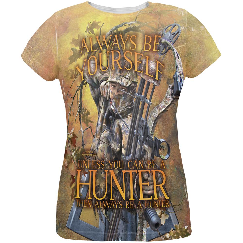 Always Be Yourself Unless Bow Hunter All Over Womens T Shirt Women's T-Shirts Old Glory 2XL Multi 