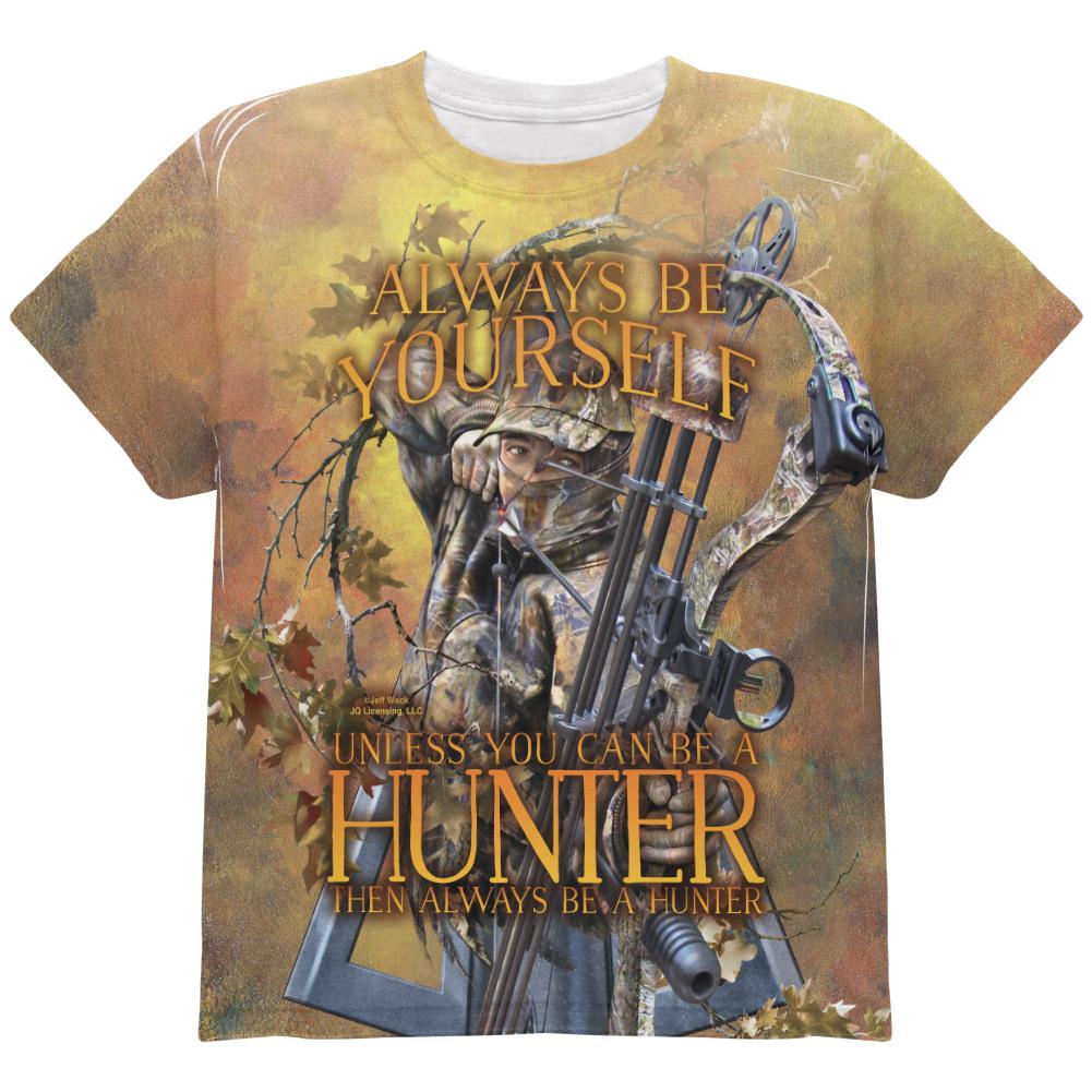 Always Be Yourself Unless Bow Hunter All Over Youth T Shirt Youth T-Shirts Old Glory LG Multi 